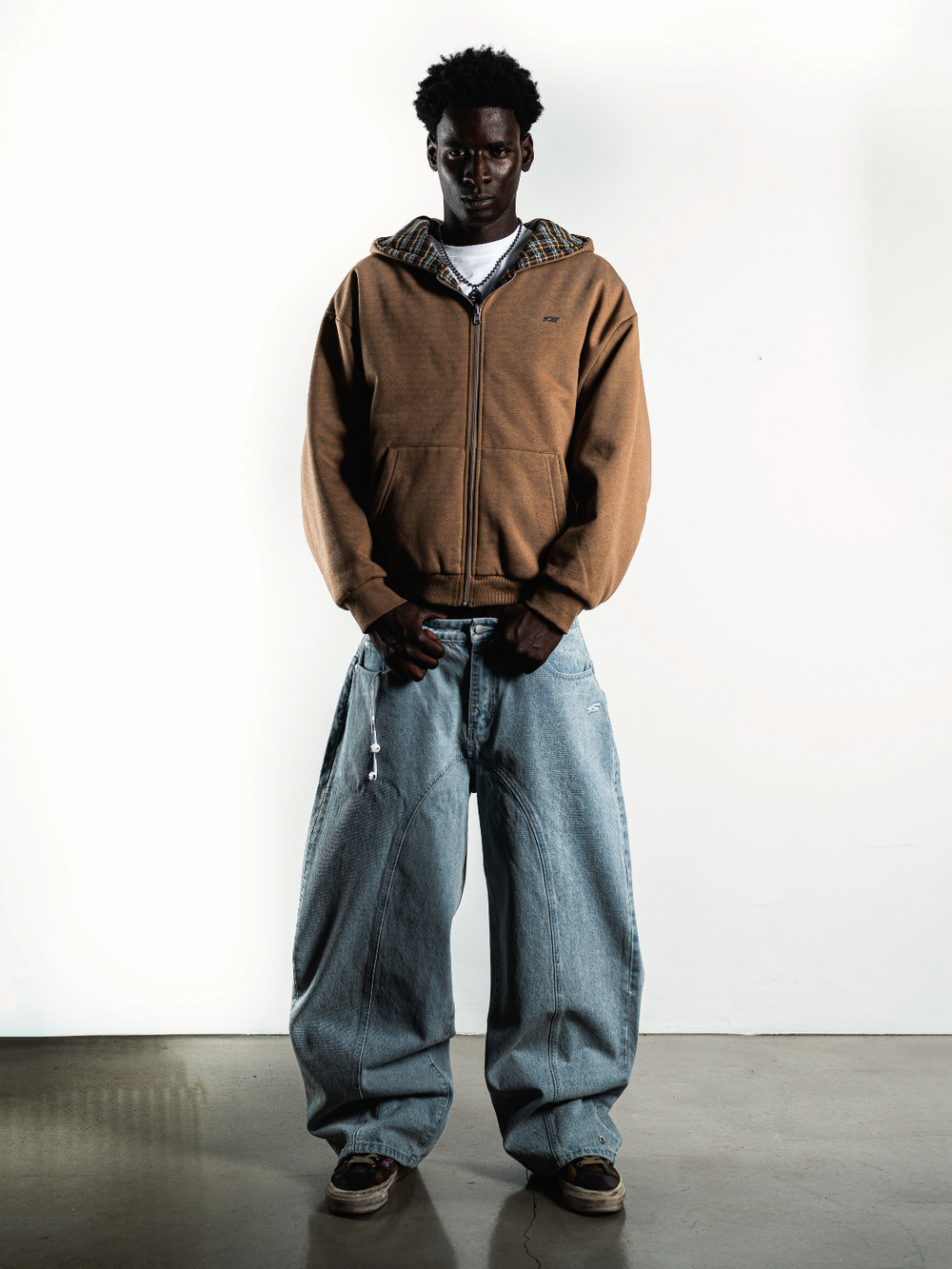 OVER5IZE “forever” REVERSIBLE JACKET BROWN