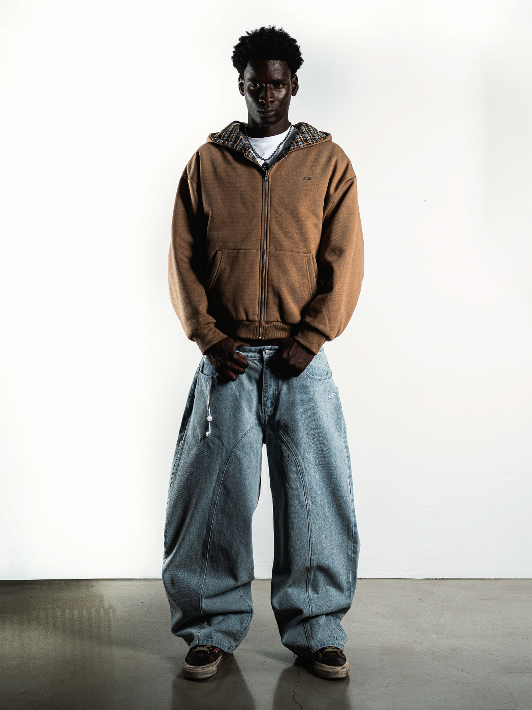 OVER5IZE “forever” REVERSIBLE JACKET BROWN