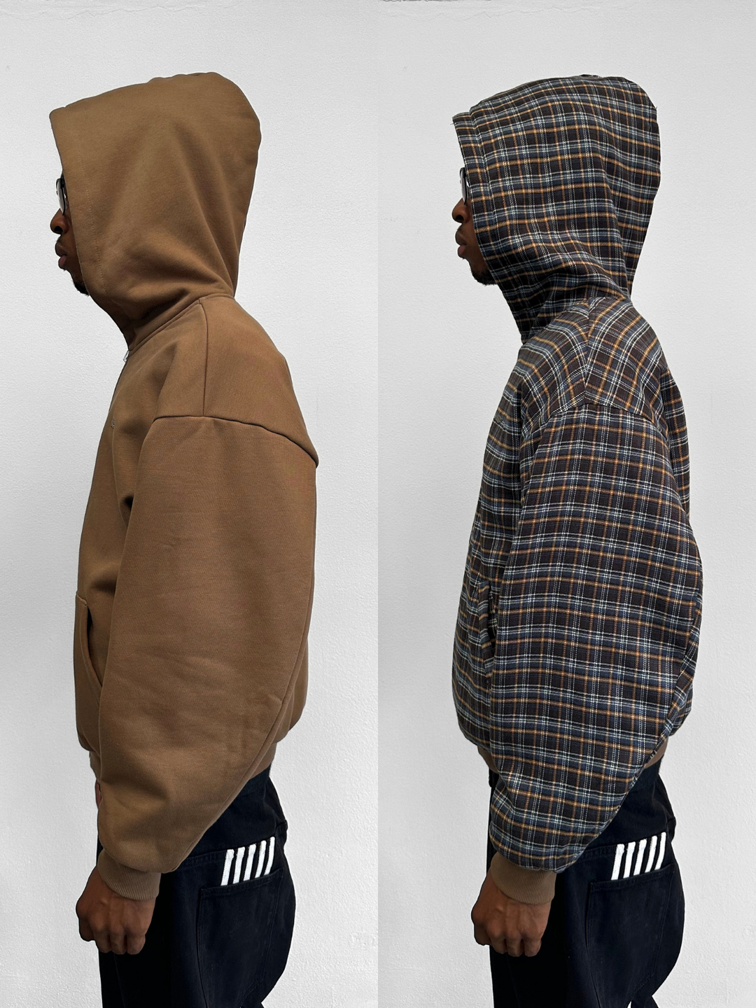 OVER5IZE “forever” REVERSIBLE JACKET BROWN