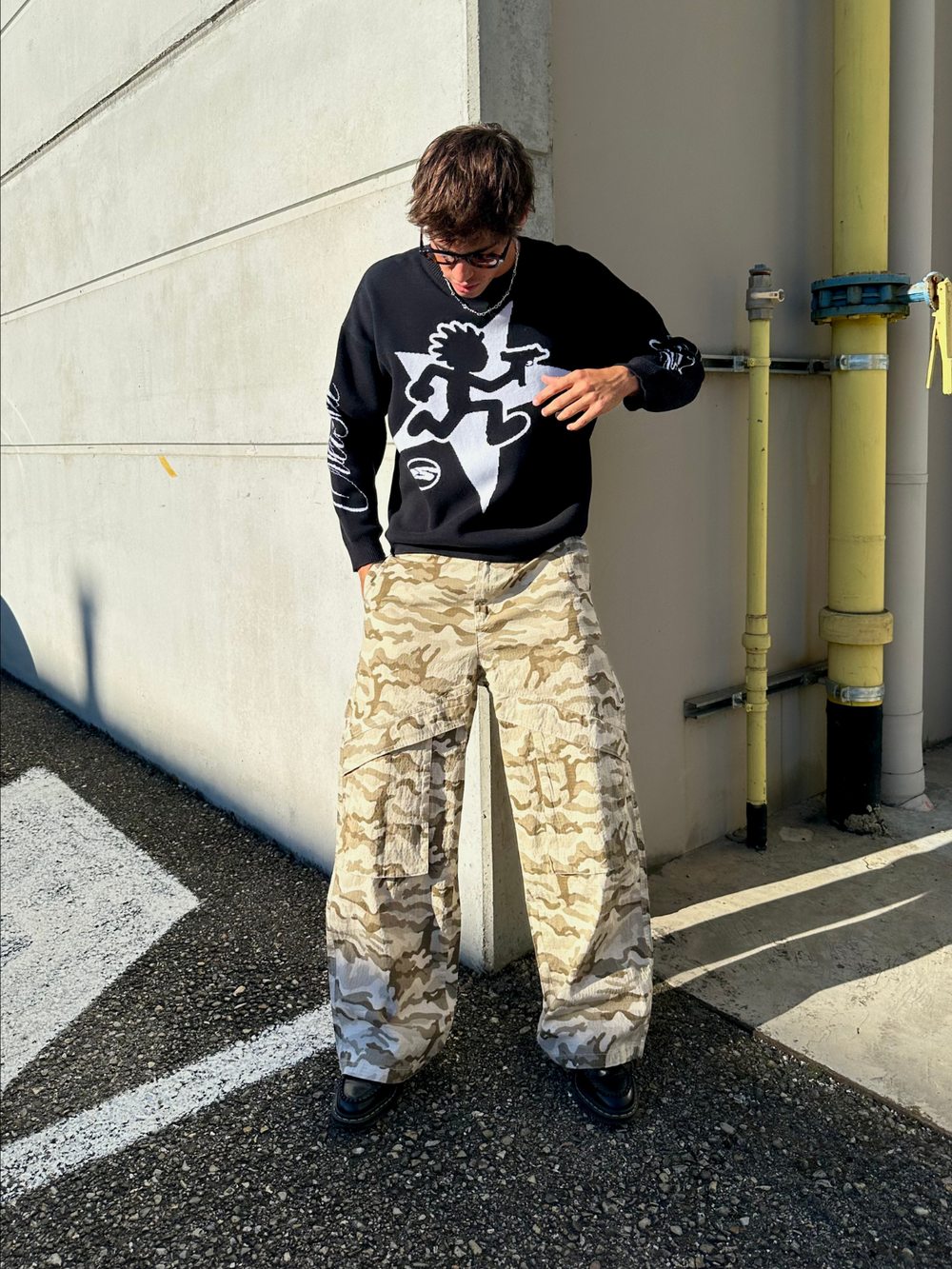 OVER5IZE "gravel" CAMO JEANS