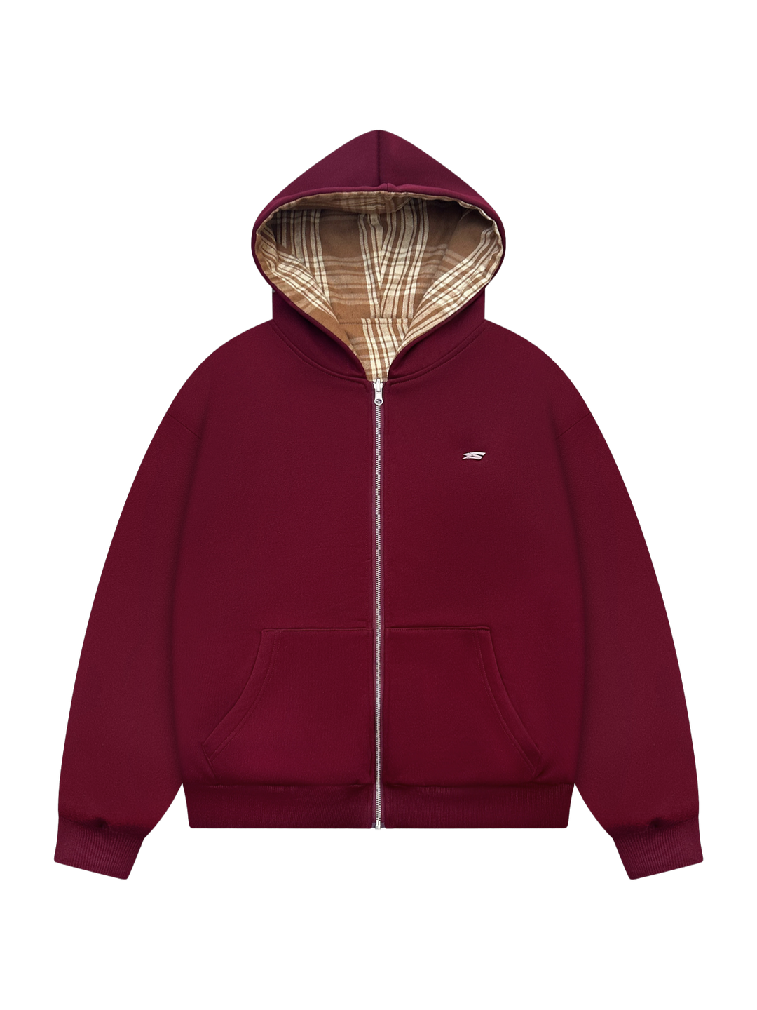 OVER5IZE “forever” REVERSIBLE JACKET BORDEAUX