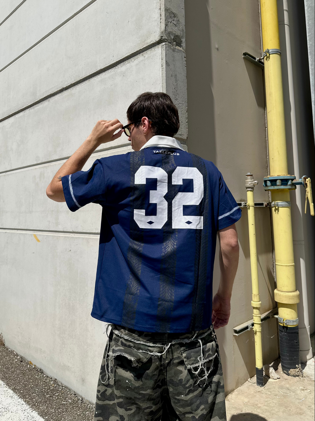 OVER5IZE "snap" POLO BLUE