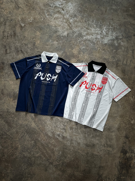 OVER5IZE "snap" POLO BLUE