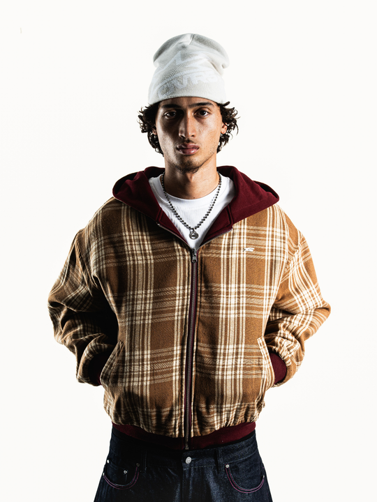 OVER5IZE “forever” REVERSIBLE JACKET BORDEAUX