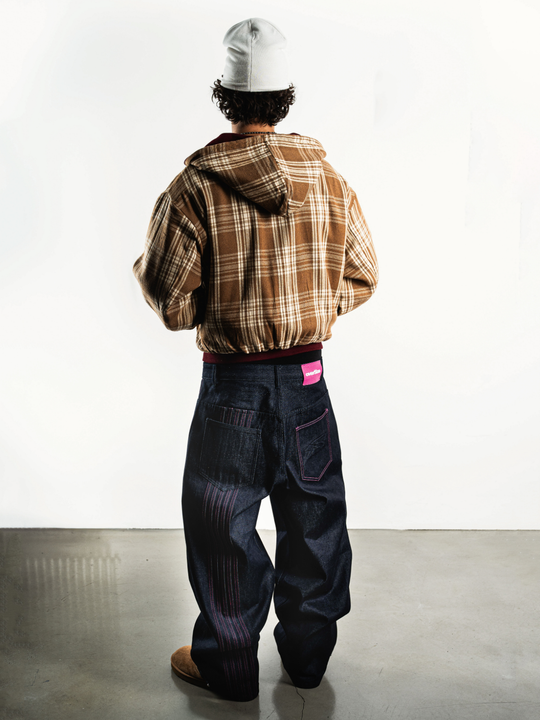 OVER5IZE “forever” REVERSIBLE JACKET BORDEAUX