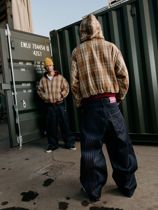 OVER5IZE “forever” REVERSIBLE JACKET BORDEAUX