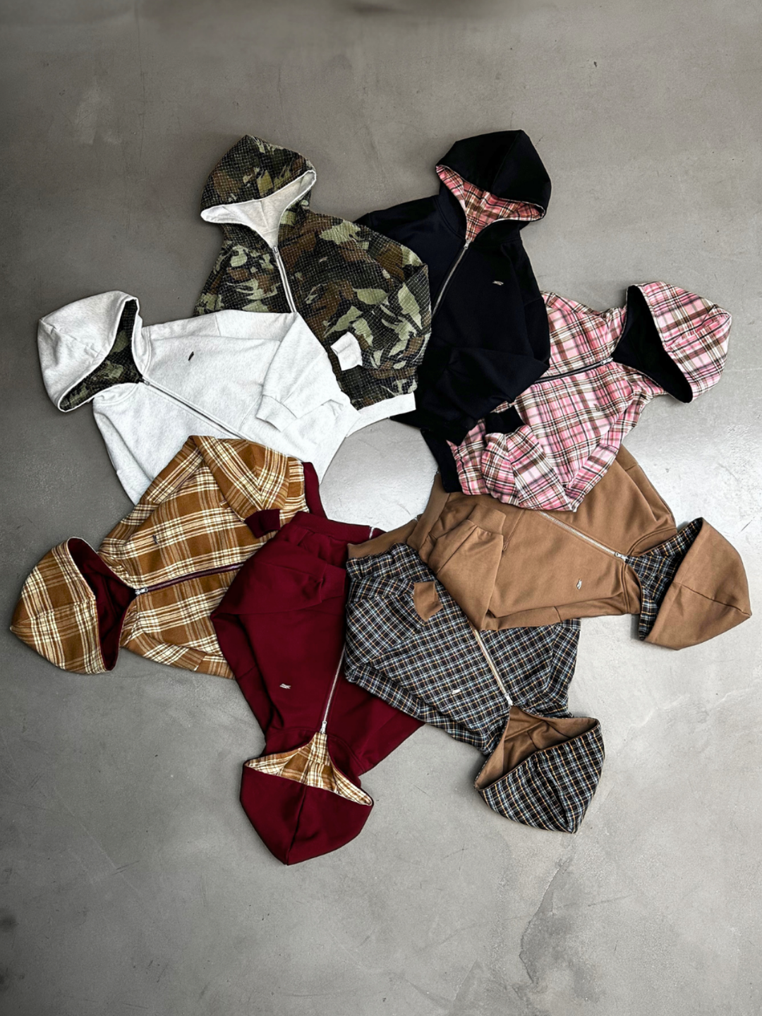 OVER5IZE “forever” REVERSIBLE JACKET BORDEAUX