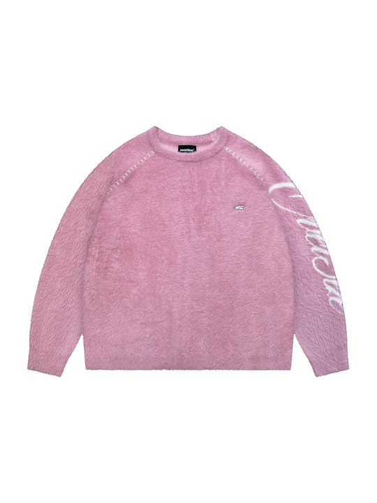 OVER5IZE “wildy” MOHAIR SWEATER PINK