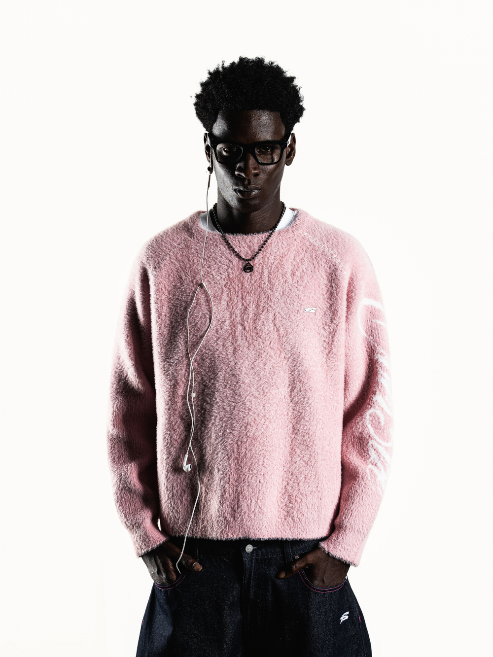 OVER5IZE “wildy” MOHAIR SWEATER PINK
