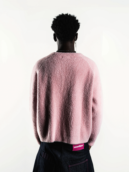 OVER5IZE “wildy” MOHAIR SWEATER PINK