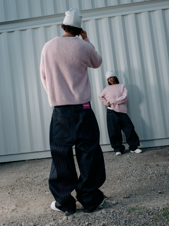 OVER5IZE “wildy” MOHAIR SWEATER PINK