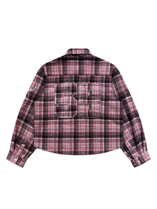 OVER5IZE “plaidy” FLANNEL SHIRT PINK