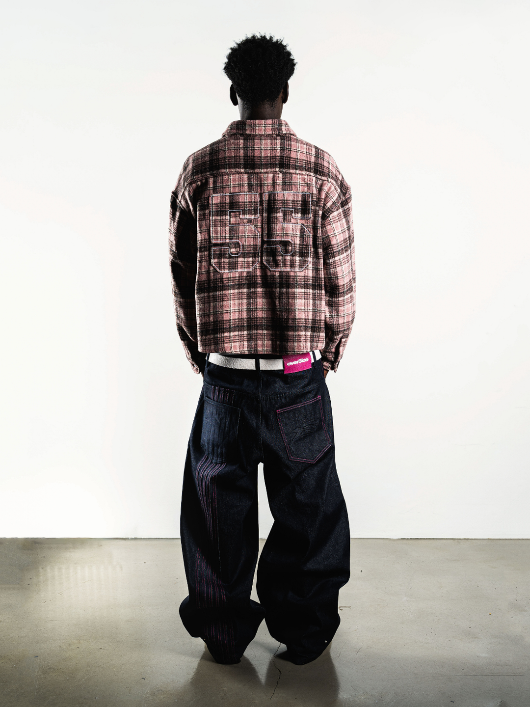 OVER5IZE “plaidy” FLANNEL SHIRT PINK
