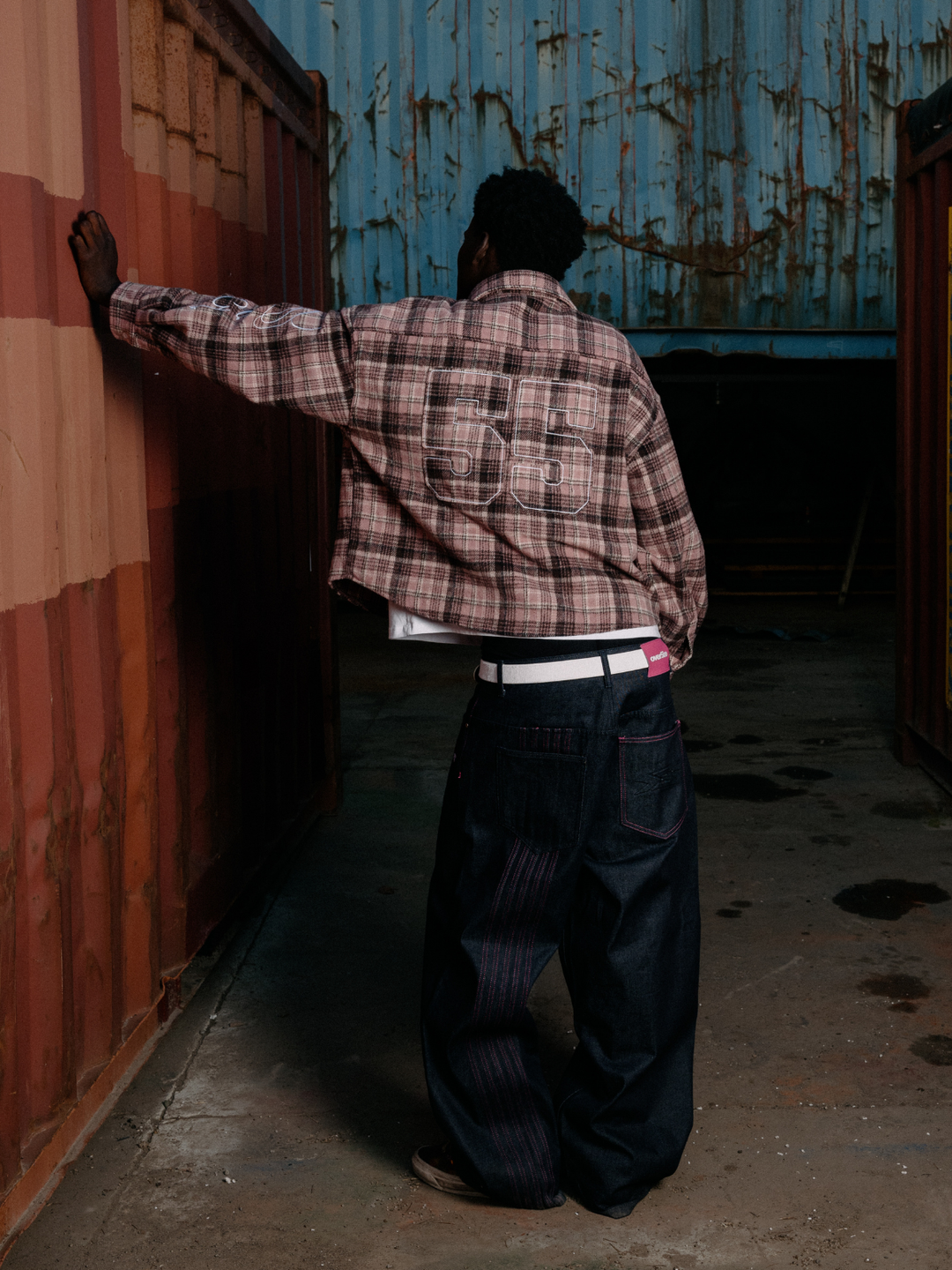 OVER5IZE “plaidy” FLANNEL SHIRT PINK