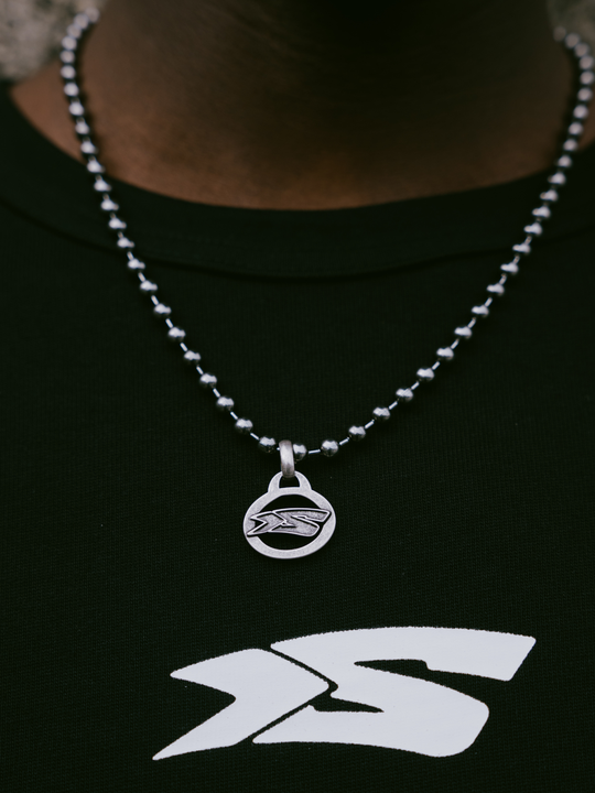 OVER5IZE "signature" NECKLACE CARBON SILVER