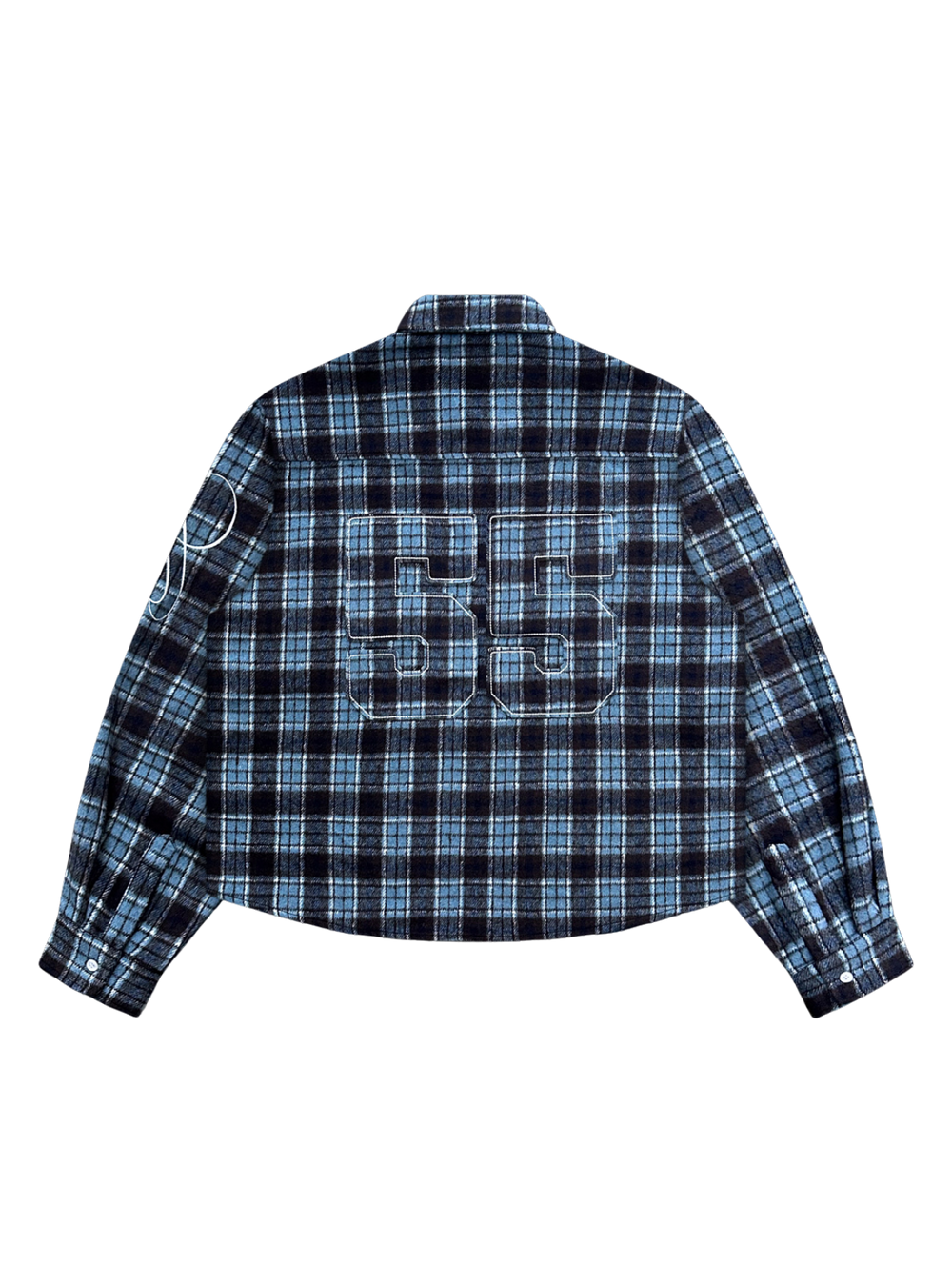 OVER5IZE “plaidy” FLANNEL SHIRT BLUE