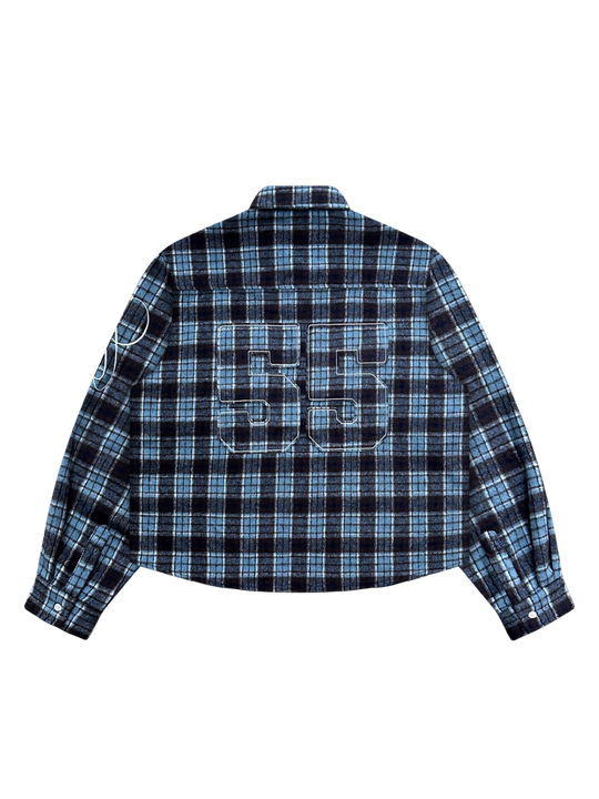 OVER5IZE “plaidy” FLANNEL SHIRT BLUE