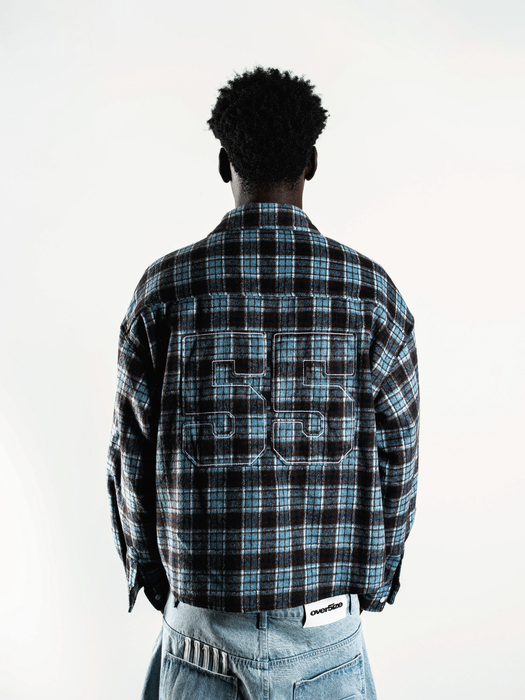 OVER5IZE “plaidy” FLANNEL SHIRT BLUE