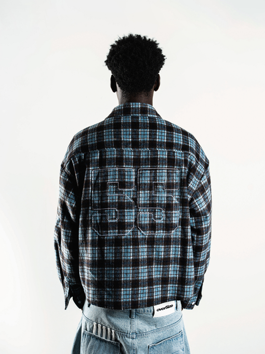 OVER5IZE “plaidy” FLANNEL SHIRT BLUE