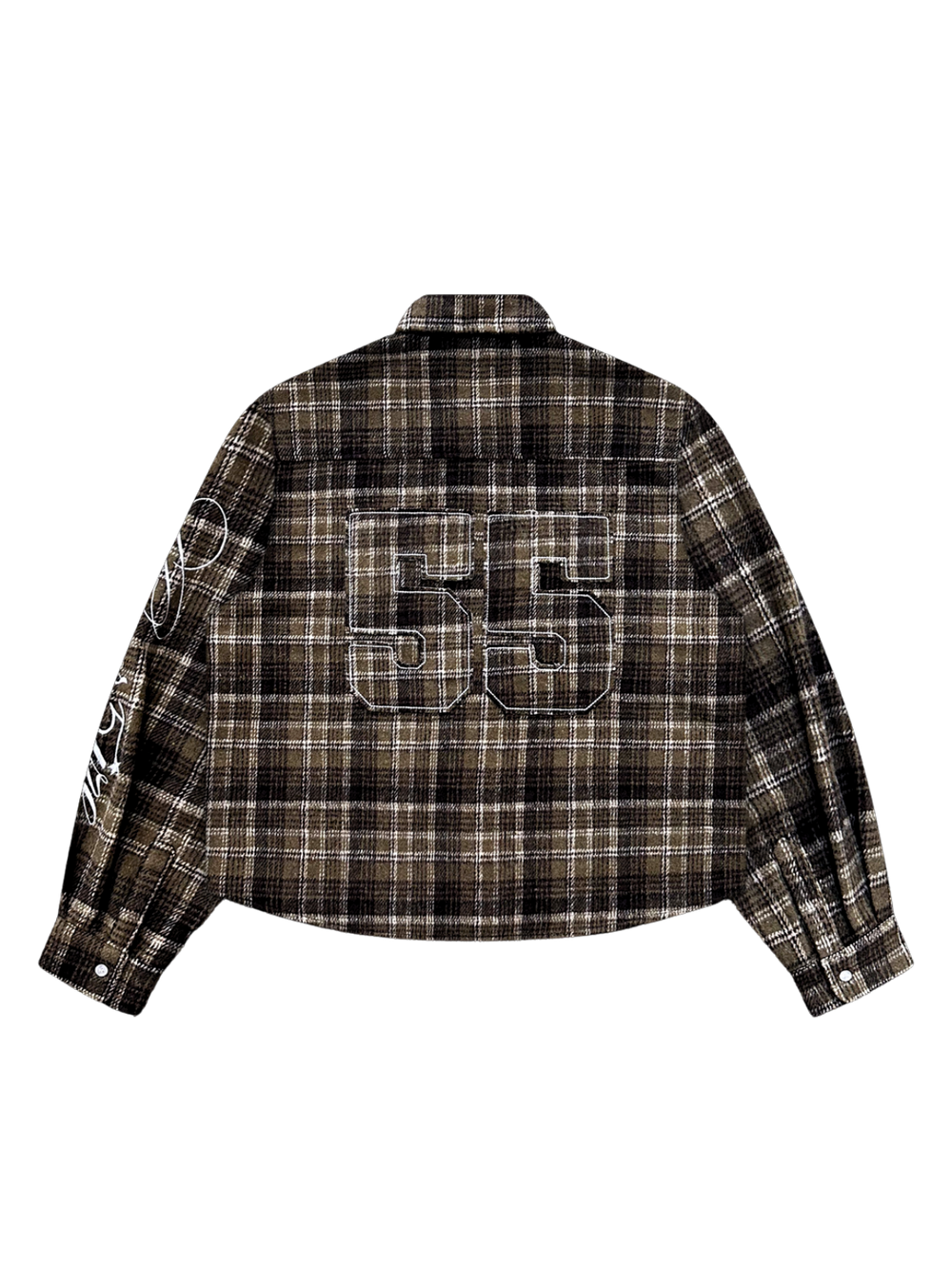 OVER5IZE “plaidy” FLANNEL SHIRT BROWN