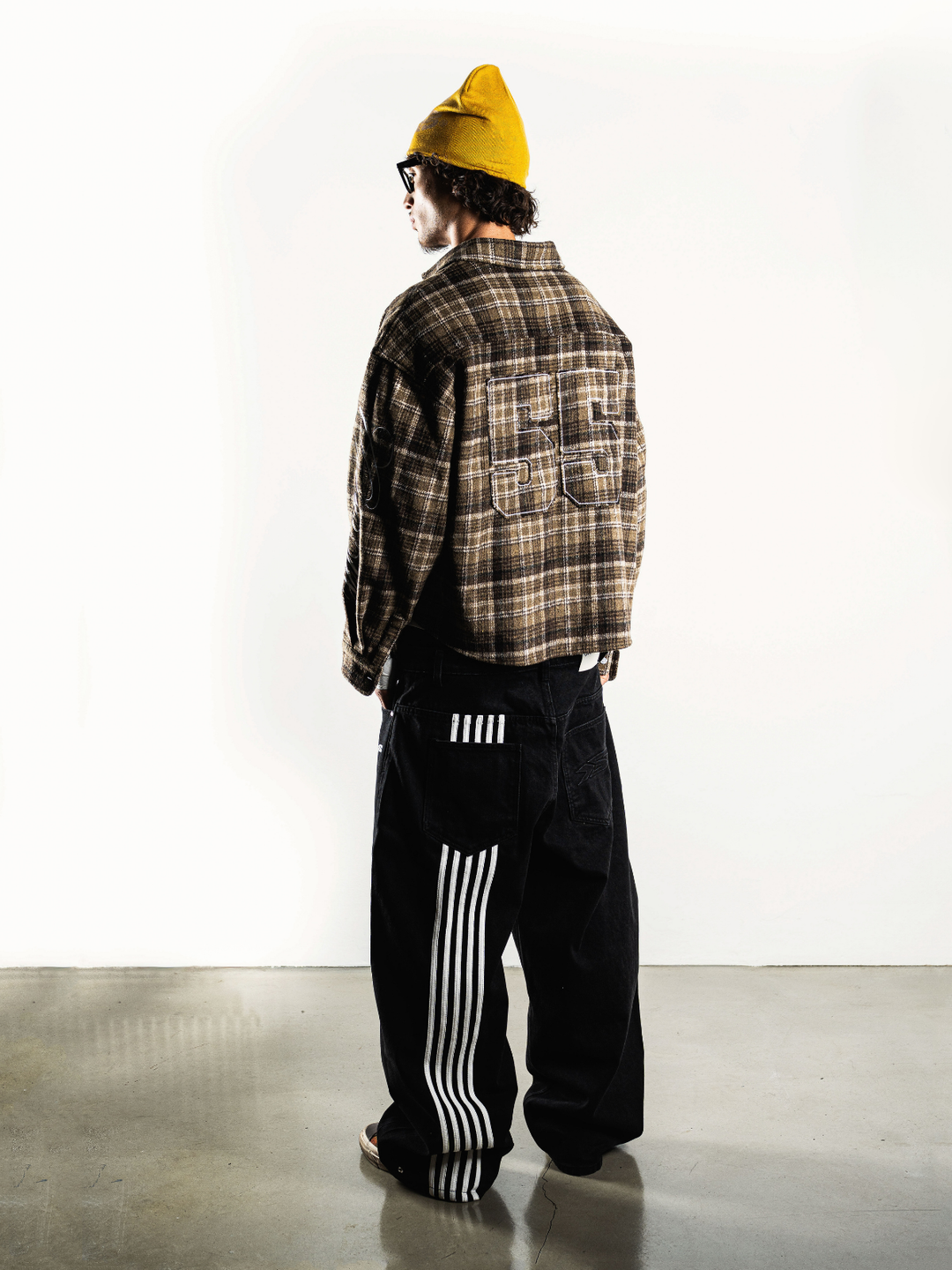 OVER5IZE “plaidy” FLANNEL SHIRT BROWN