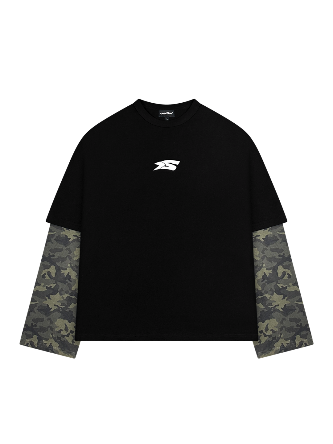 OVER5IZE "Fifty5" LONGSLEEVE BLACK & CAMO