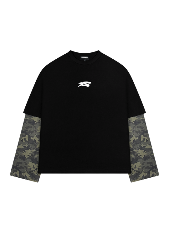 OVER5IZE "Fifty5" LONGSLEEVE BLACK & CAMO