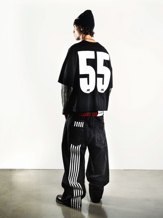 OVER5IZE "Fifty5" LONGSLEEVE BLACK & CAMO