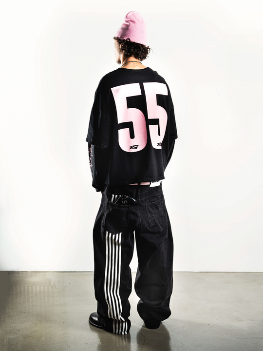 OVER5IZE "Fifty5" LONGSLEEVE BLACK & PINK