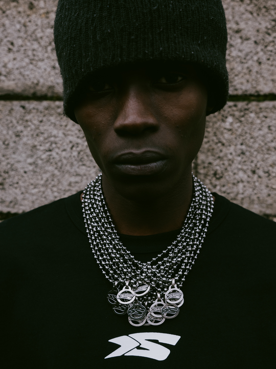 OVER5IZE "signature" NECKLACE CARBON SILVER