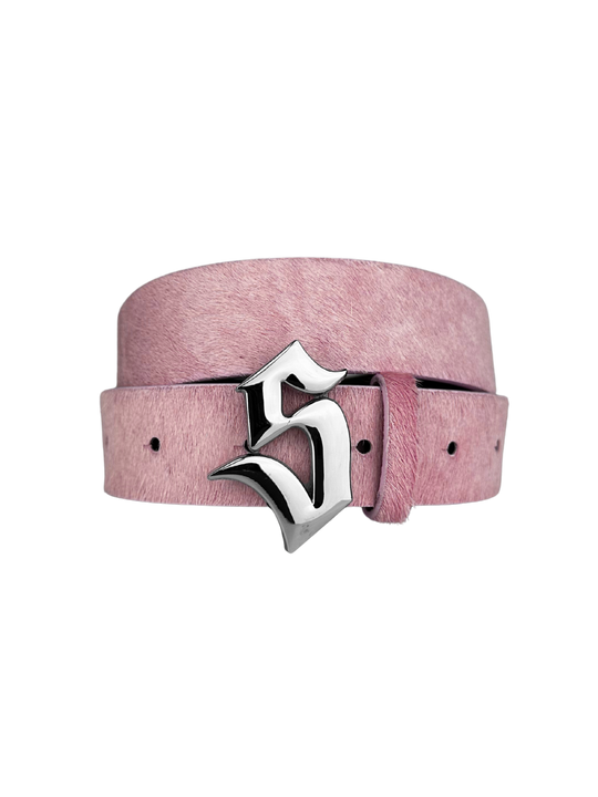 OVER5IZE "five" BELT PINK
