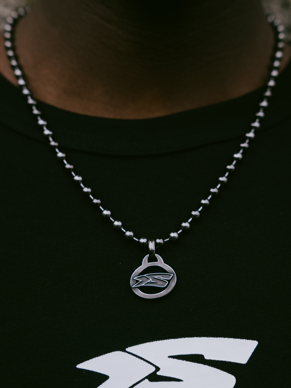 OVER5IZE "signature" NECKLACE RAW SILVER