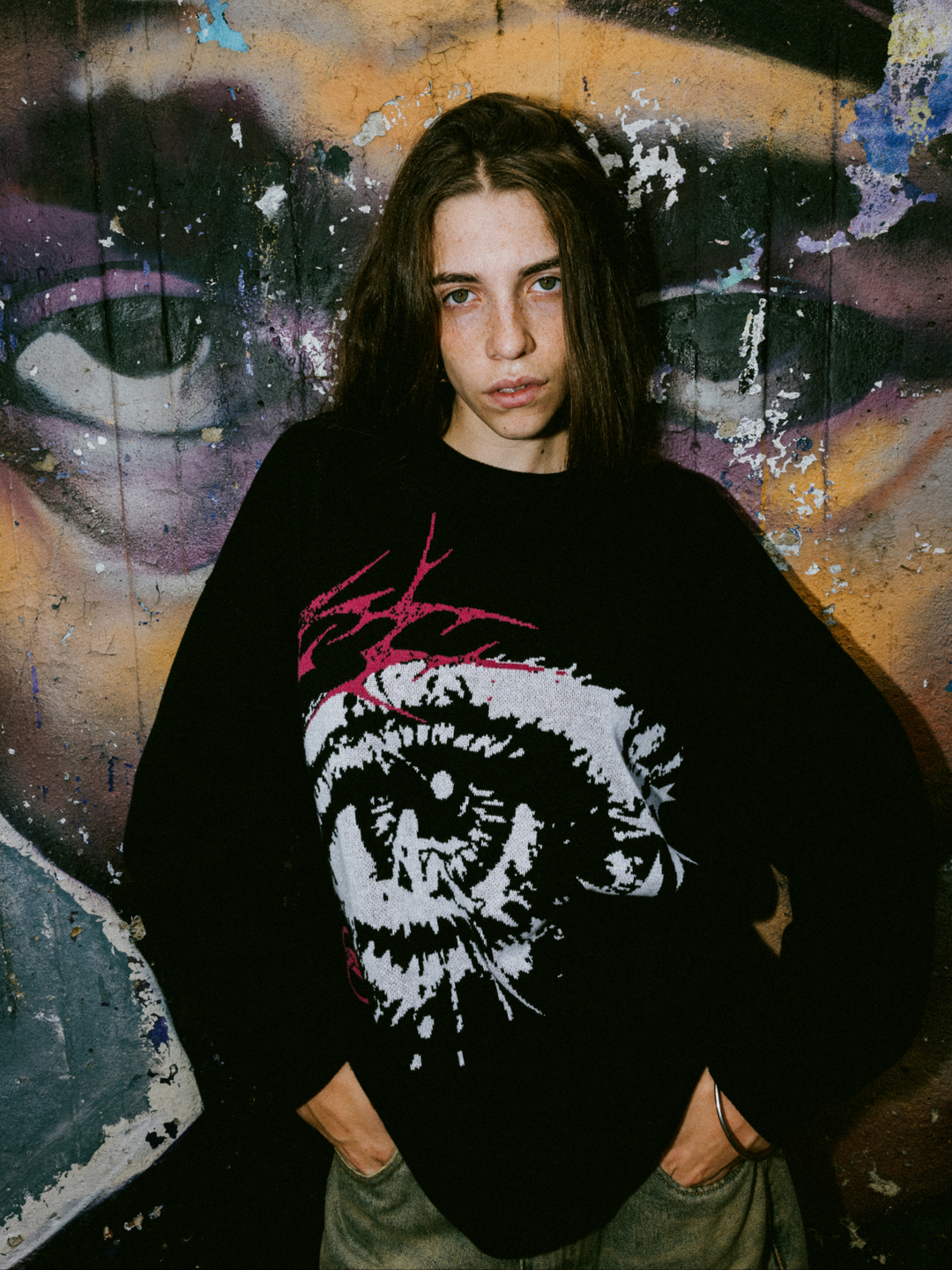 OVER5IZE "optic" SWEATER BLACK