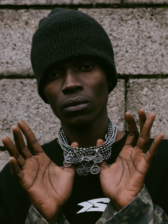 OVER5IZE "signature" NECKLACE RAW SILVER