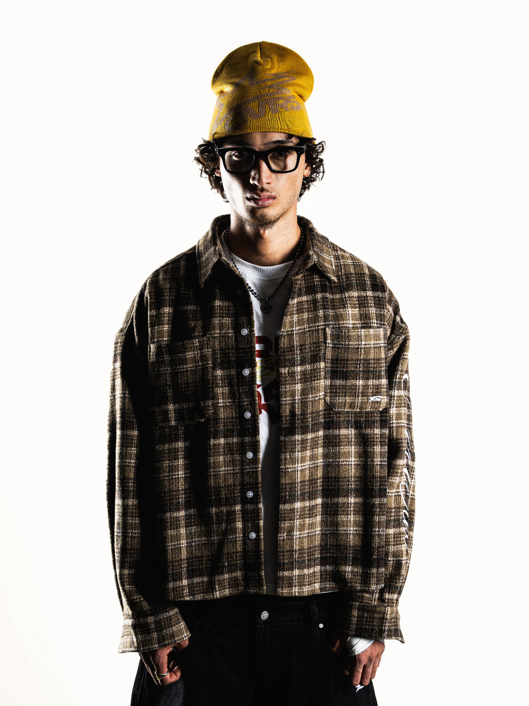 OVER5IZE "star" BEANIE GOLD & BROWN