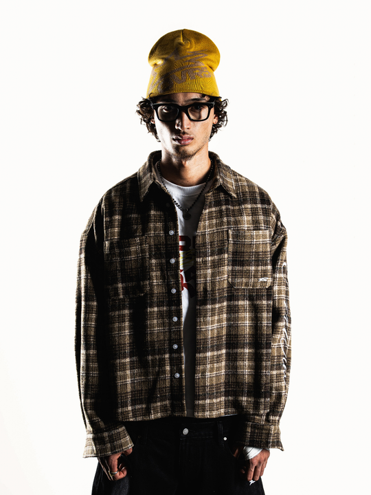 OVER5IZE "star" BEANIE GOLD & BROWN