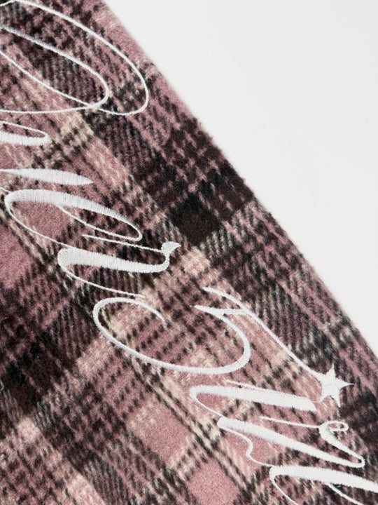 OVER5IZE “plaidy” FLANNEL SHIRT PINK