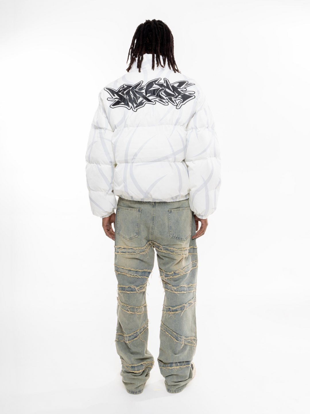 OVER5IZE "fallen" PUFFER JACKET WHITE