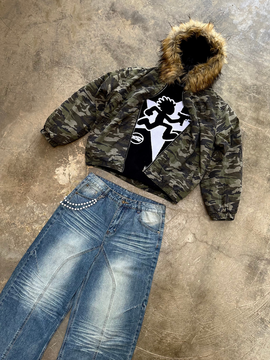 OVER5IZE "glitch" CAMO JACKET