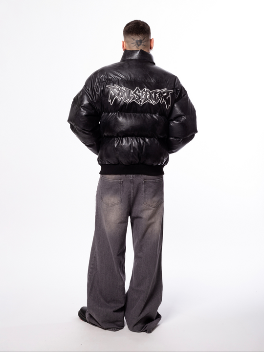 OVER5IZE "drift" LEATHER PUFFER JACKET