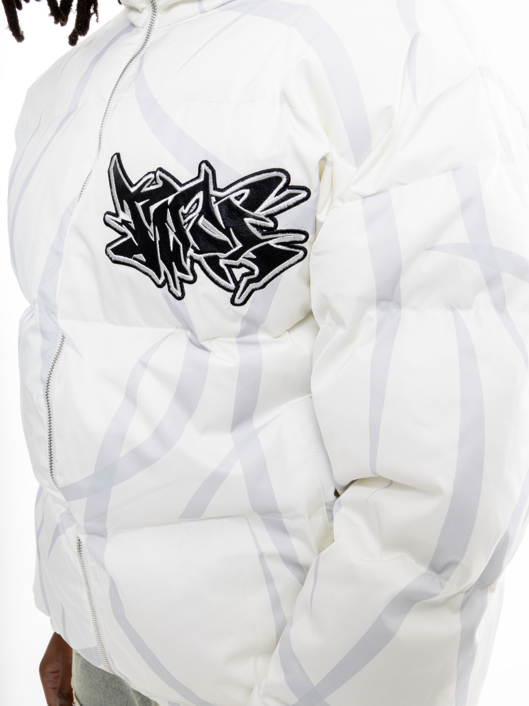 OVER5IZE "fallen" PUFFER JACKET WHITE