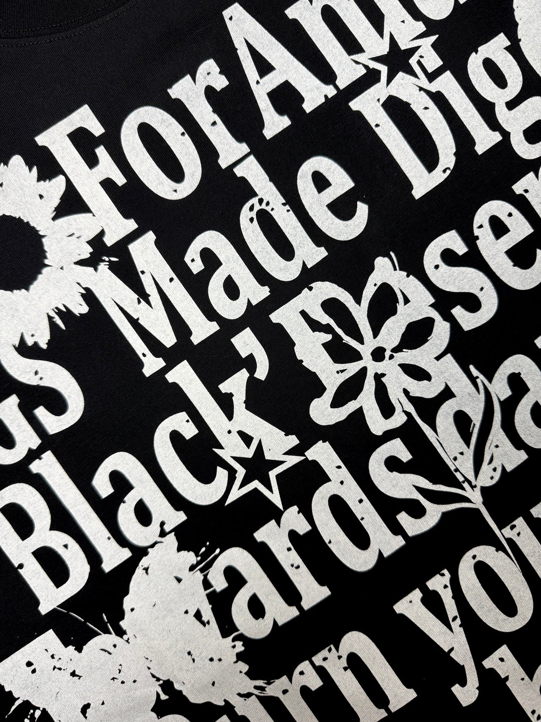 OVER5IZE "focus" HEAVY TEE BLACK
