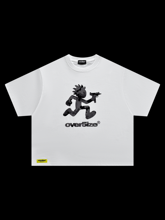 OVER5IZE "kid" TEE WHITE