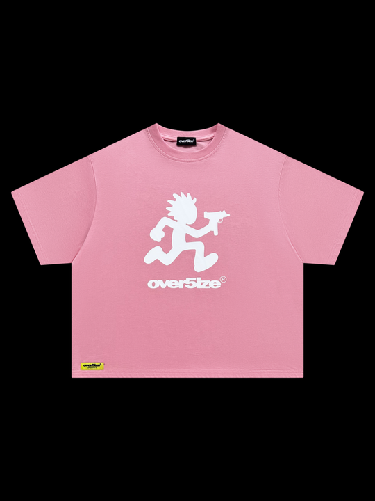 OVER5IZE "kid" TEE PINK