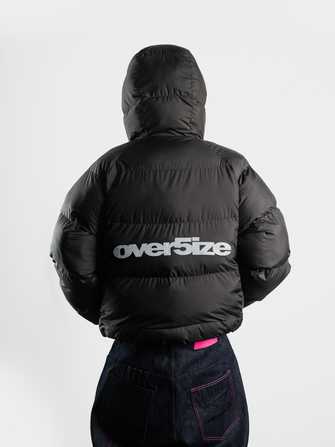 OVER5IZE "DUO" REVERSIBLE PUFFER JACKET BLACK & PINK