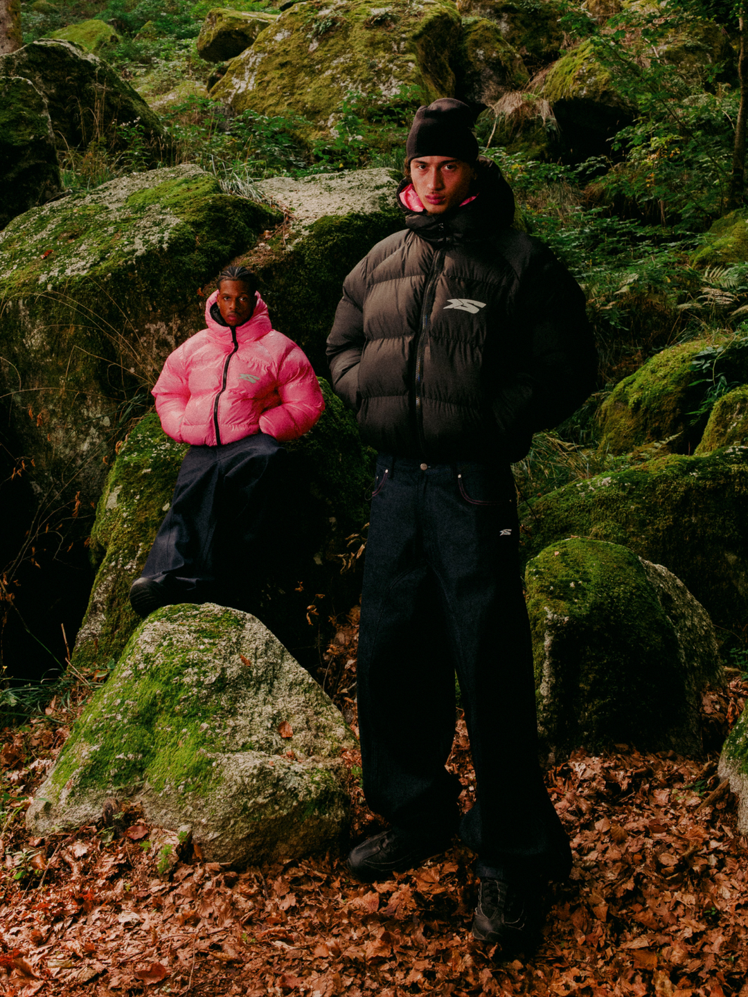 OVER5IZE "DUO" REVERSIBLE PUFFER JACKET BLACK & PINK