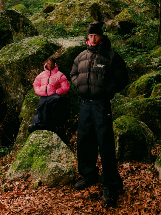 OVER5IZE "DUO" REVERSIBLE PUFFER JACKET BLACK & PINK