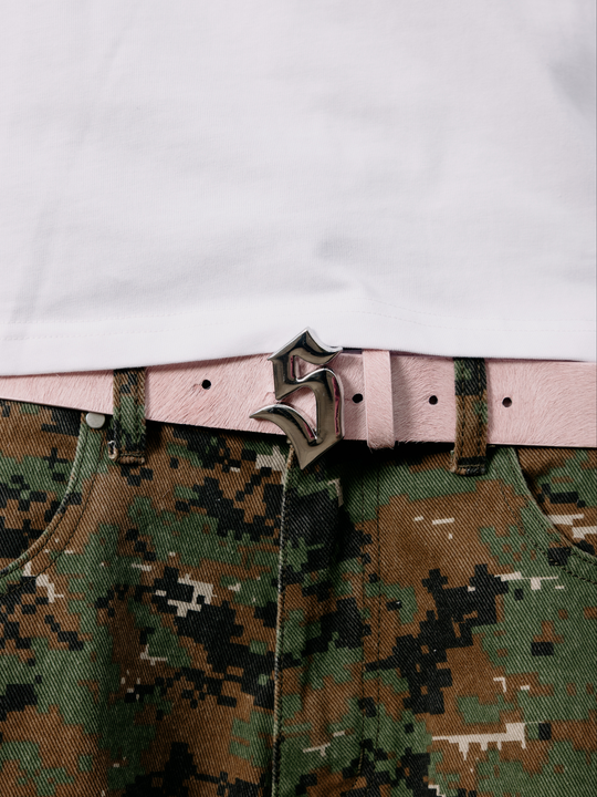 OVER5IZE "five" BELT PINK