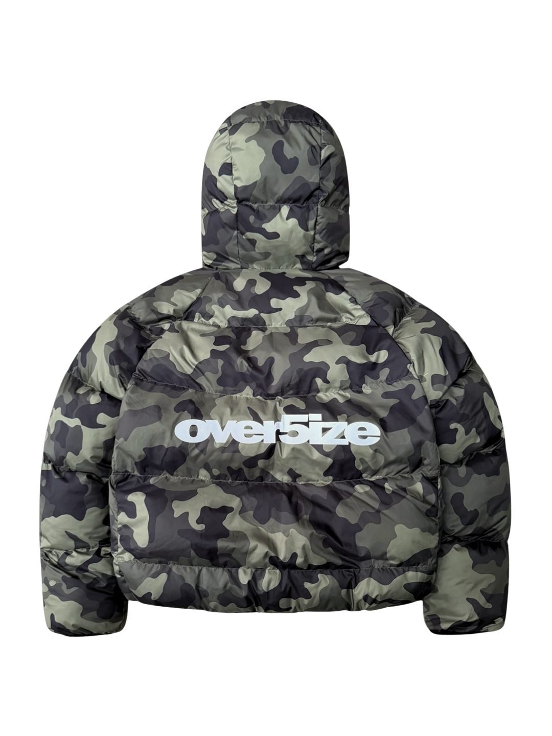 OVER5IZE "DUO" REVERSIBLE PUFFER JACKET CAMO & WHITE