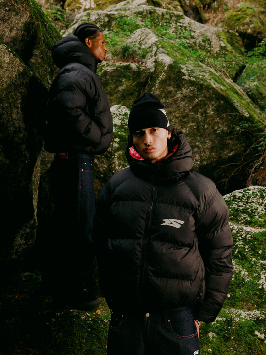 OVER5IZE "DUO" REVERSIBLE PUFFER JACKET BLACK & PINK